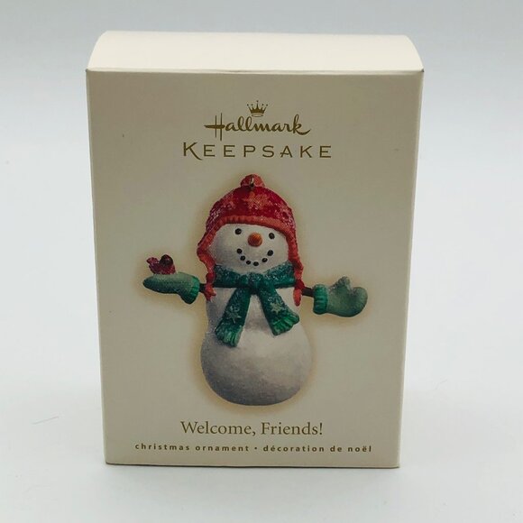 Hallmark 2007 Keepsake Welcome Friends! Snowman Christmas Ornament - Picture 1 of 2